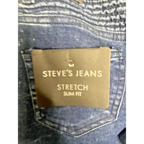 STEVE’S JEANS Boys Dark Blue Jeans Stretch Denim Slim Fit NWT Size 7 MSRP $34 - Picture 8 of 10